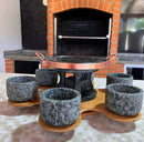 Conjunto Para Churrasco Com Base Giratória - 9 Peças